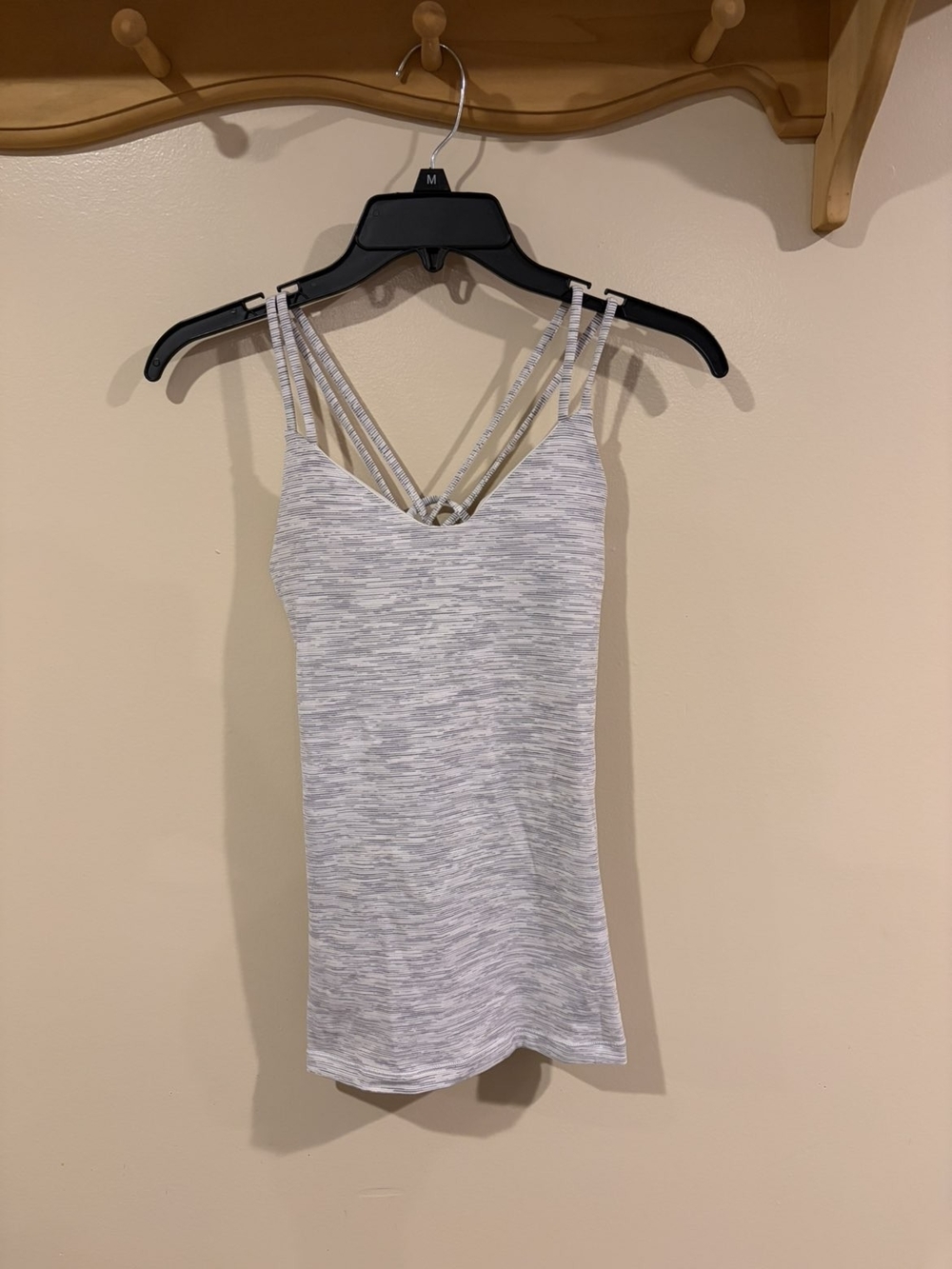 lululemon athletica Heathered Light Gray Double-Strap Tank